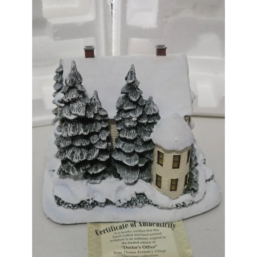 Thomas Kinkade Hawthorne Village Doctor's Office Christmas Village House A0365